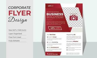 Minimal corporate business flyer design template free vector