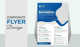 Minimal corporate business flyer design template free vector