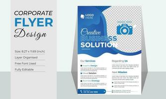 Minimal corporate business flyer design template free vector