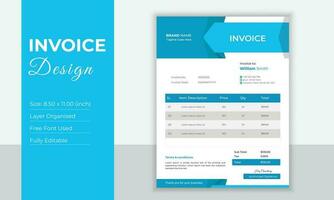 Invoice Design Template vector