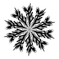 Illustration of snow crystal shape design vector