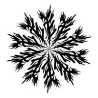 Illustration of snow crystal shape design vector