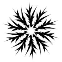 Illustration of snow crystal shape design vector