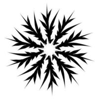 Illustration of snow crystal shape design vector