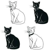 Cartoon cat vector design