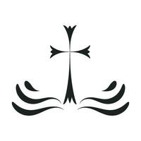 Christian Symbol design for print or use as poster, card, flyer, sticker, tattoo or T Shirt vector