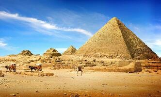 Pyramids in afternoon photo