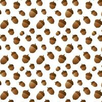 Acorn seamless pattern. Perfect for wallpaper, gift paper, pattern fill, web page background, autumn greeting cards. Vector illustration