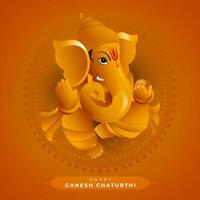 contento ganesh chaturthi saludo antecedentes modelo vector ilustración