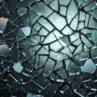 broken glass background - generative AI photo