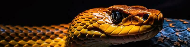 Snake head detail - generative AI photo