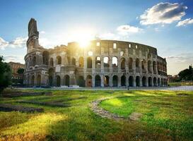 Ruins of great colosseum photo