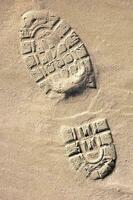 Shoeprint on Sand photo