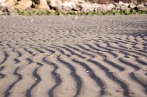 Striped Sand on a Beach photo