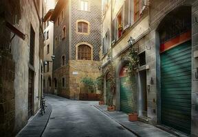 Narrow street of Florence photo