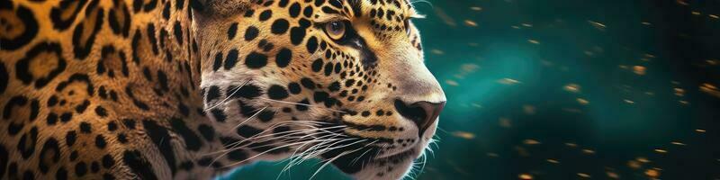 jaguar Listo a acción- generativo ai foto