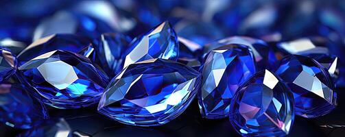 Blue precious stones photo