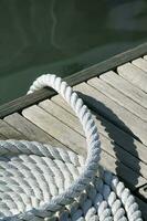 Rope on a jetty photo