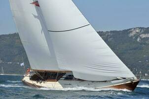 Sailboat Yacht in Action photo