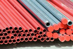 Red Metallic Pipes photo