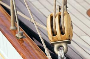 Close up of sailboat photo