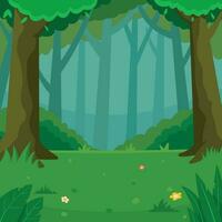 Blank Field On The Forest vector