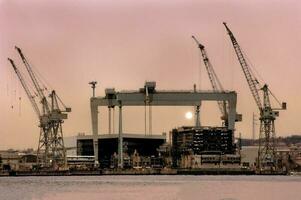 Shipyard with Cranes photo