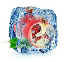 Ice and pomegranate photo