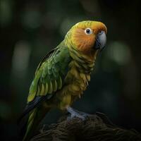 Colorful parrot - generative AI photo