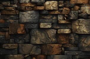 stone wall - generative AI photo