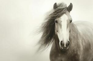 Portrait of a horse - generative AI photo