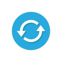 Reverse, sync icon vector isolated on white background