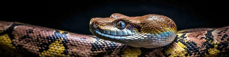 Python close-up - generative AI photo