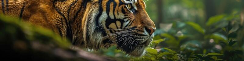 Tiger in the forest - generative AI photo