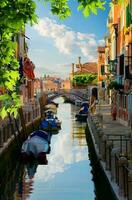 veneciano canal Italia foto