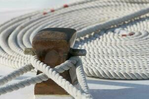 Close up of sailboat photo