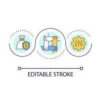 Resilience loop concept icon. Sustainable development. Social equality. Wellbeing economy principle abstract idea thin line illustration. Isolated outline drawing. Editable stroked vector