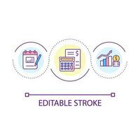 Financial strategy loop concept icon. Boost income growth. Improve revenue. Finance management abstract idea thin line illustration. Isolated outline drawing. Editable stroked vector