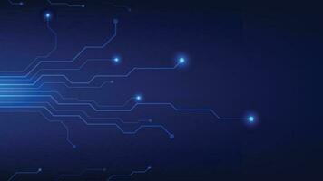 Hi tech digital circuit board. AI pad and electrical lines connected on blue lighting background. futuristic technology design element concept vector