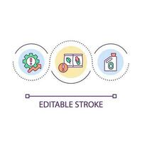 Biodiesel demand growth loop concept icon. Increase biofuel production. Global agriculture issue abstract idea thin line illustration. Isolated outline drawing. Editable stroked vector