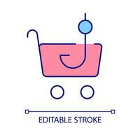 Motivate buying RGB color icon. Unexpected shopping. Boosting consumption. Increase sales. Marketing tactic. Isolated vector illustration. Simple filled line drawing. Editable stroked