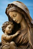 Virgin Mary and baby Jesus photo