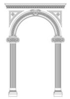 Ornamental carved arch vector