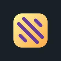 Add background flat gradient fill ui icon for dark theme. Upload image to footage. Customize video. Pixel perfect color pictogram. GUI, UX design on black space. Vector isolated RGB illustration