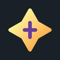 Blink transition flat gradient fill ui icon for dark theme. Video editing option. Visual effect. Pixel perfect color pictogram. GUI, UX design on black space. Vector isolated RGB illustration