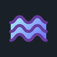 Float animation flat gradient fill ui icon for dark theme. Move gently. Add sense of weightlessness. Pixel perfect color pictogram. GUI, UX design on black space. Vector isolated RGB illustration