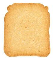 One piece of white wheat flour toast on a white isolated background photo