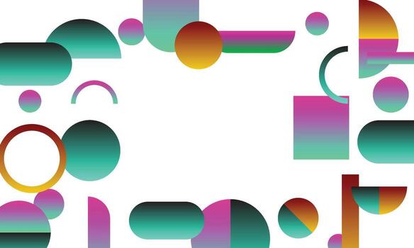 Gradient different shape background. vector