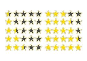 Rating stars flat cartoon vector set .Product rating or customer review for apps and websites