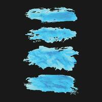 Grunge blue brush strokes, Collection of brush strokes vector, blue brushes grunge texture splash vector illustration